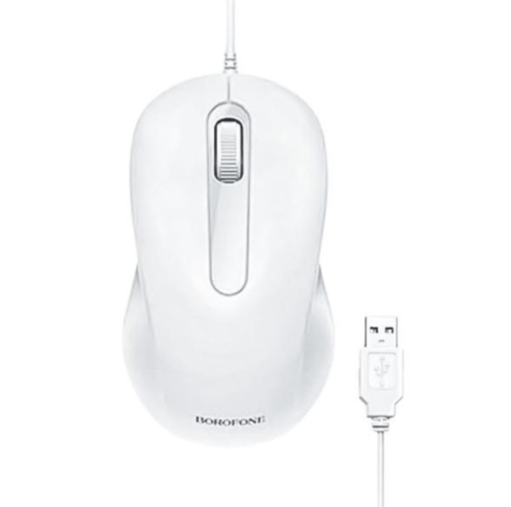قیمت و خرید موس سیم دار سفید BOROFONE BG4